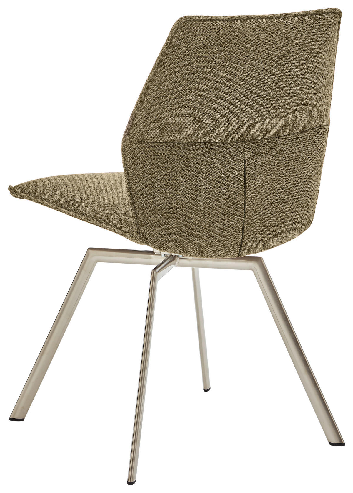 STUHL Edelstahlfarben, Waldgrün  - Waldgrün/Edelstahlfarben, Design, Textil/Metall (49/86/60cm) - Venjakob