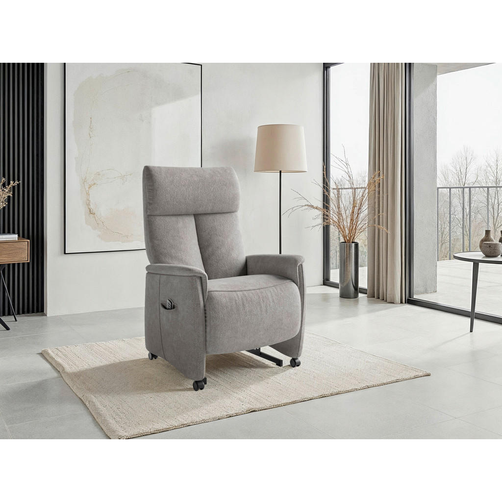 Sit & More RELAXAČNÉ KRESLO, textil, sivá