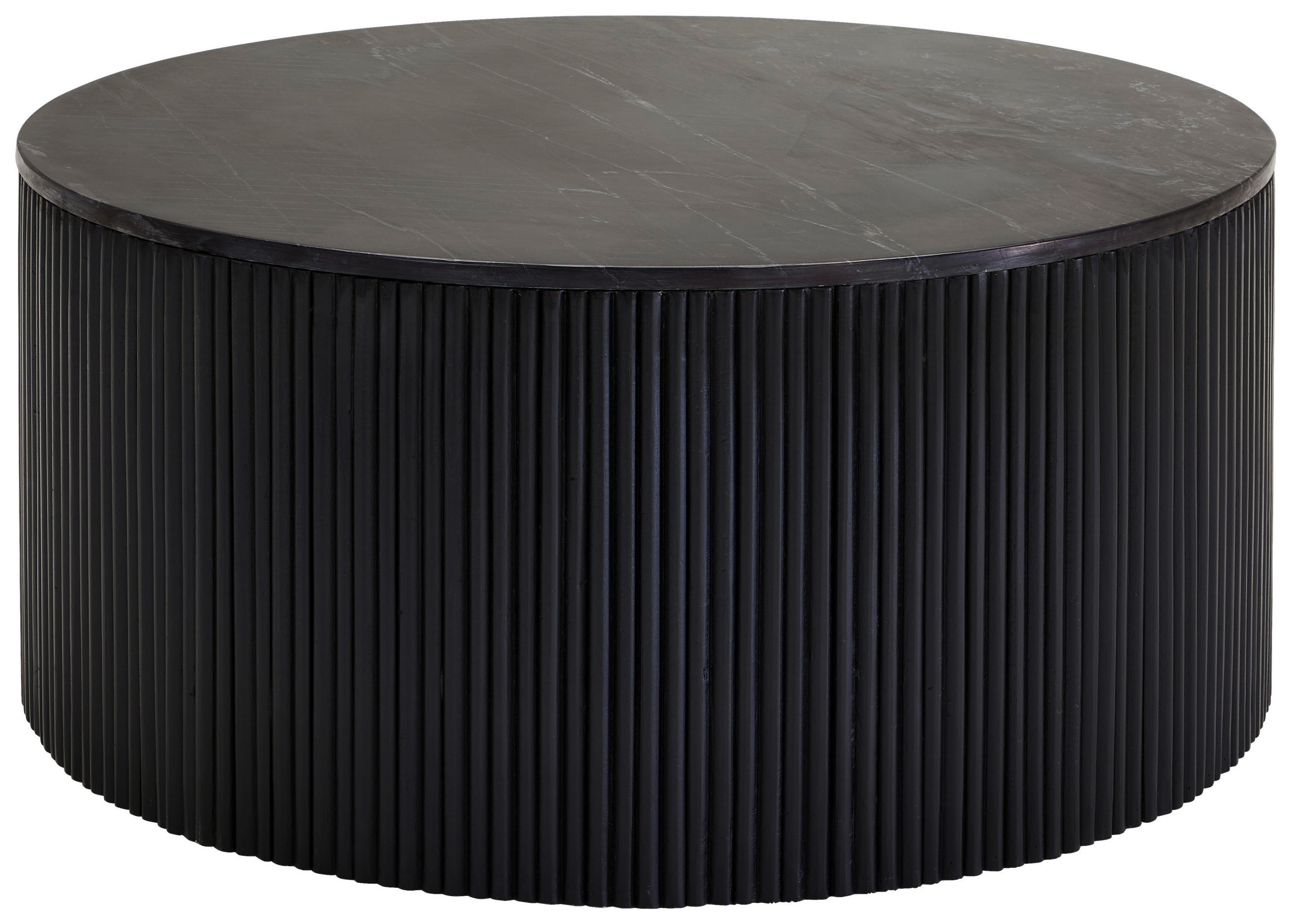 SOFFBORD i trä, sten 90/90/40 cm  - svart, Design, trä/sten (90/90/40cm) - MID.YOU