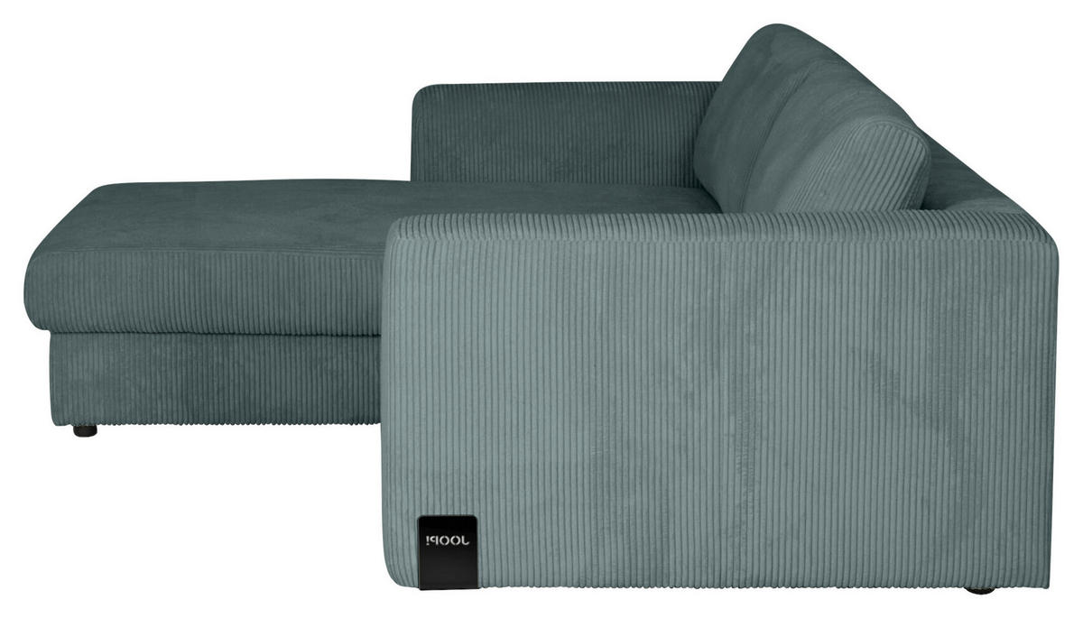 ECKSOFA JOOP Petrol Cord Rücken echt  - Petrol/Schwarz, KONVENTIONELL, Kunststoff/Textil (192/269cm) - Joop!