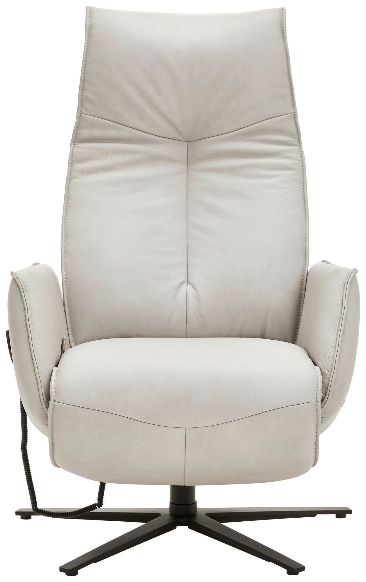 RELAXSESSEL in Leder Grau  - Anthrazit/Grau, Design, Leder/Metall (71/114/84cm) - Johann Jakob
