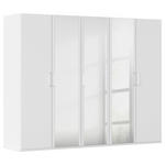 DREHTÜRENSCHRANK  in Weiß  - Weiß, Design, Glas/Holzwerkstoff (251/197/60cm) - Novel