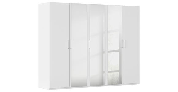 DREHTÜRENSCHRANK  in Weiß  - Weiß, Design, Glas/Holzwerkstoff (251/197/60cm) - Novel