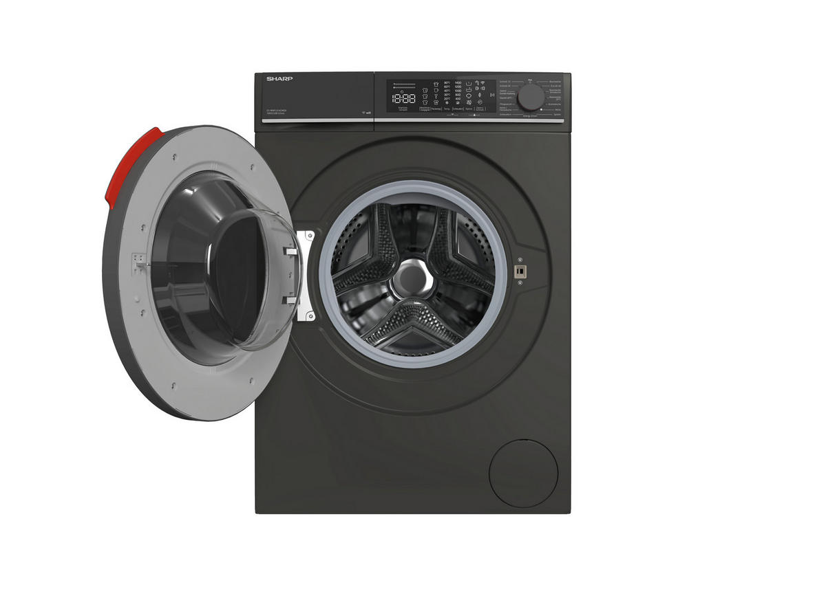 WASCHMASCHINE ES-WNFL014CMDA-DE  - Schwarz, Basics, Glas/Kunststoff (59.7/84.5/58,2cm) - Sharp