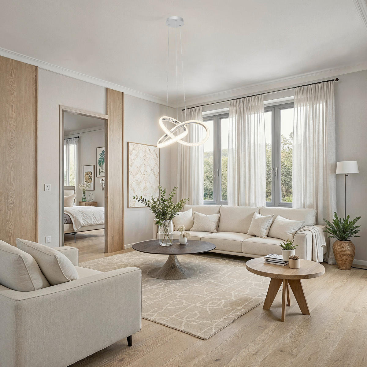 LED-HÄNGELEUCHTE 53/150 cm  - Chromfarben, Design, Kunststoff/Metall (53/150cm) - Novel