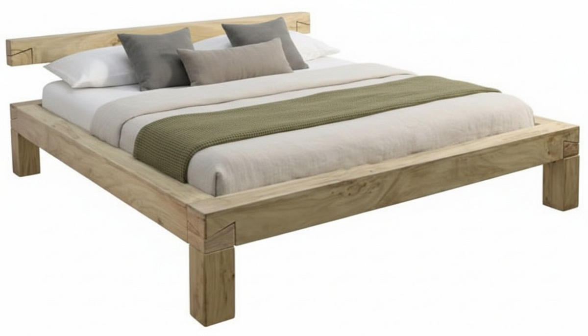 BALKENBETT 180/200 cm  in Naturfarben   - Naturfarben/Akaziefarben, MODERN, Holz (180/200cm) - MID.YOU