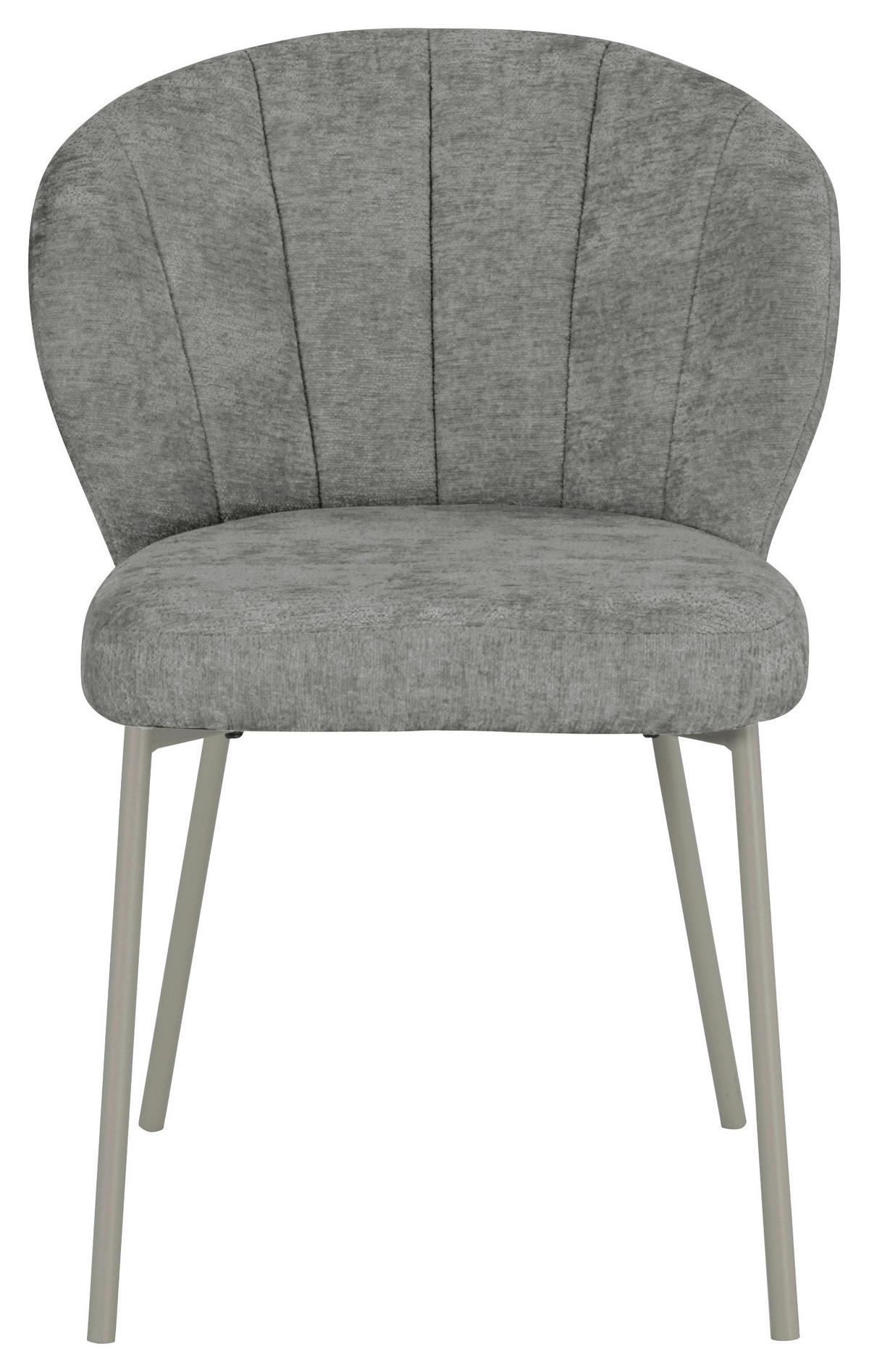 VIERFUßSTUHL  in Eisen Chenille Holz, Metall, Textil  - Grau, MODERN, Holz/Textil (55/79/59cm) - P & B