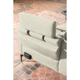 ECKSOFA in Flachgewebe, Struktur Creme  - Anthrazit/Creme, Design, Textil/Metall (254/230cm) - Ambiente