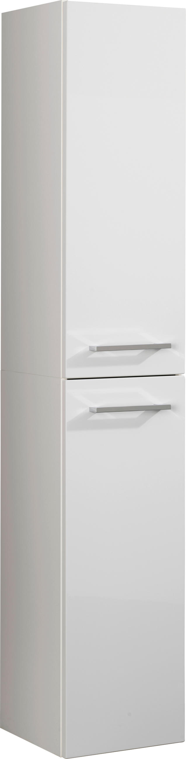 HOCHSCHRANK 30/159/32 cm  - Chromfarben/Weiß, MODERN, Glas/Holzwerkstoff (30/159/32cm) - Voleo