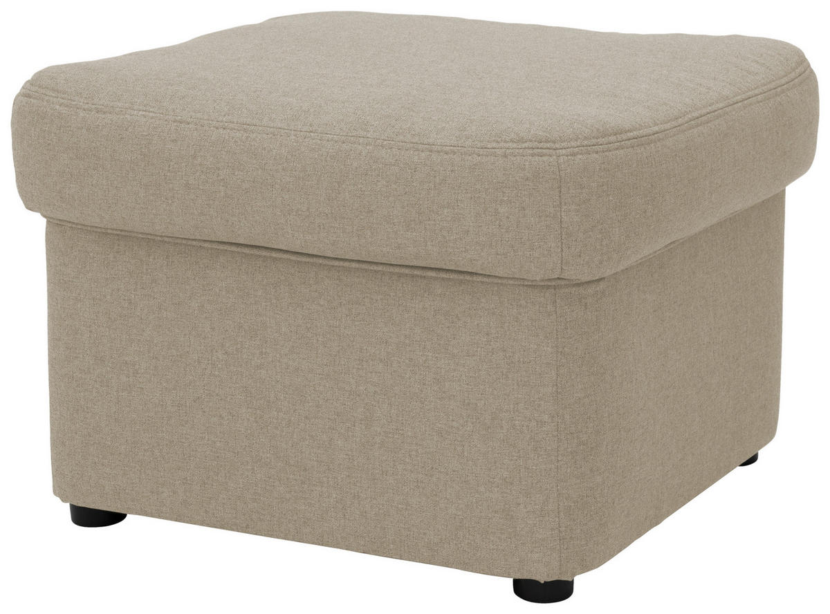 HOCKER in Textil Schlammfarben  - Schlammfarben/Schwarz, KONVENTIONELL, Kunststoff/Textil (60/40/60cm) - MID.YOU