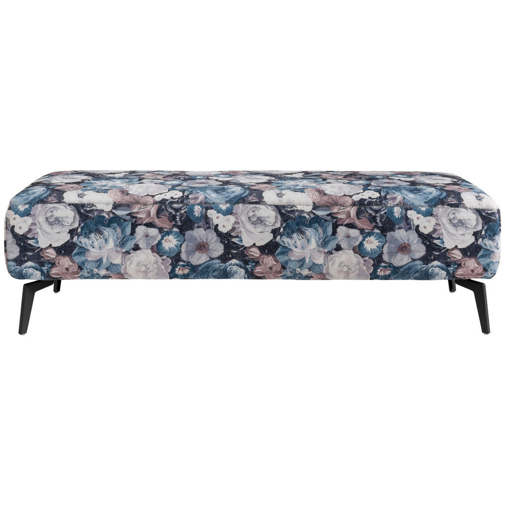 Thumbnail - Beldomo - Sleep Bettbank, Petrol, Mehrfarbig, Textil, Blume, 157x47x53 cm, Goldenes M, Made in EU, Fußauswahl, Stoffausw...