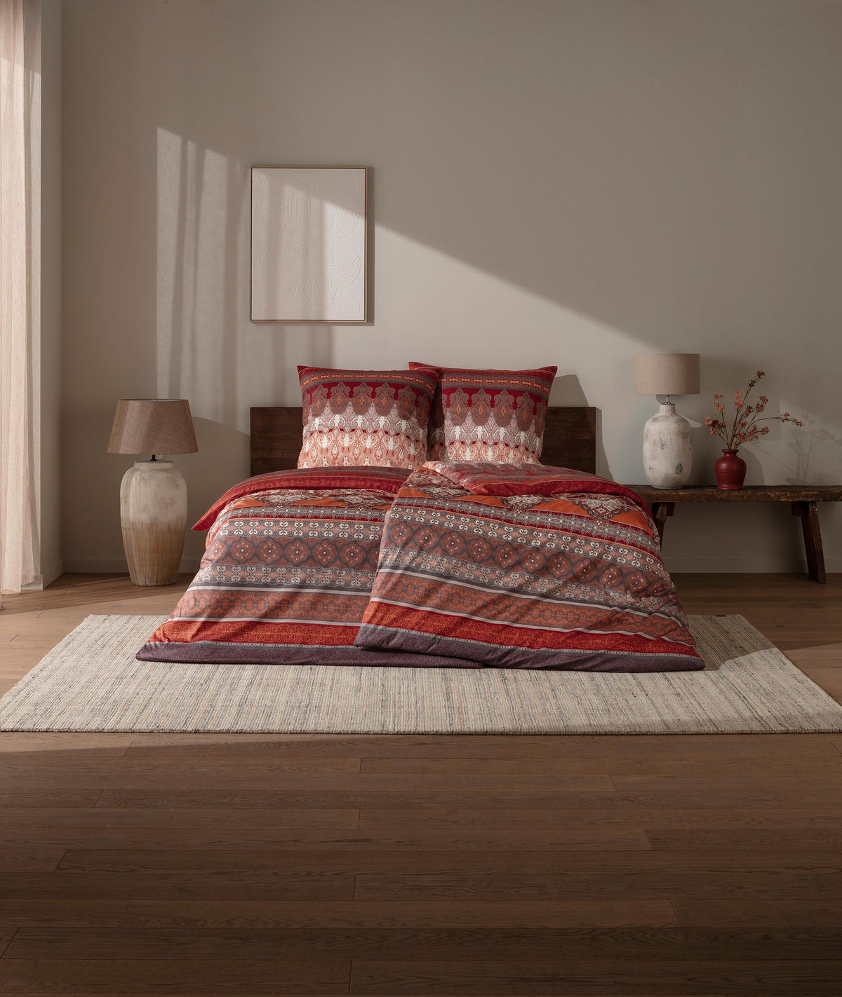 BETTWÄSCHE Atelier Interlock-Jersey 155/220 cm  - Orange, Design, Textil (155/220cm) - Estella