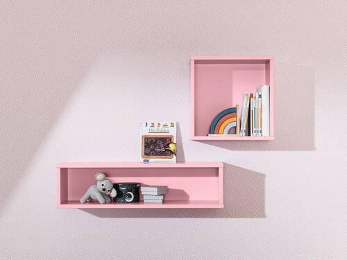 WANDREGAL Olli Wandbox Rosa  - Rosa, Basics, Holzwerkstoff (70,0/18,5/18,7cm) - Paidi