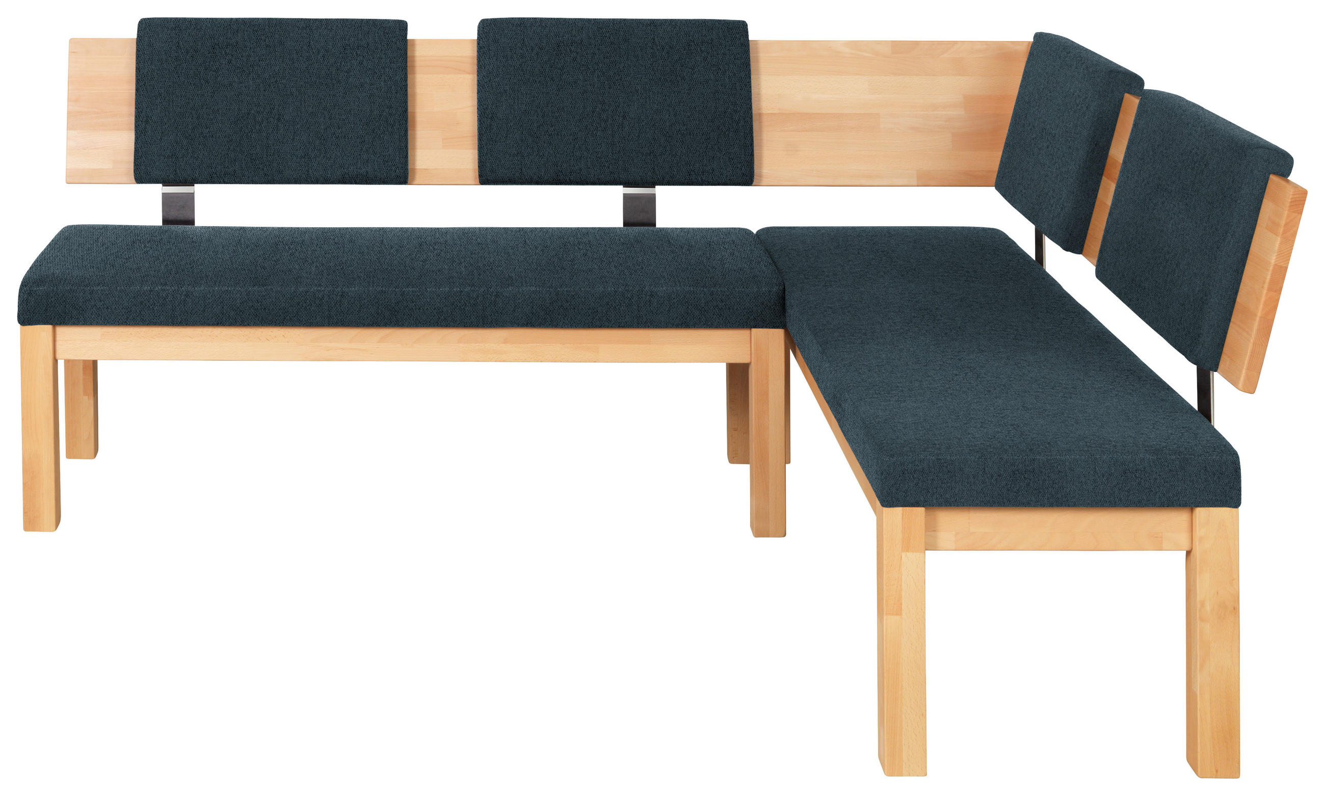 ECKBANK 200/160 cm  in Anthrazit, Buchefarben  - Anthrazit/Buchefarben, Natur, Holz/Textil (200/160cm) - Cantus