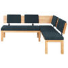 ECKBANK 200/160 cm  in Anthrazit, Buchefarben  - Anthrazit/Buchefarben, Natur, Holz/Textil (200/160cm) - Cantus