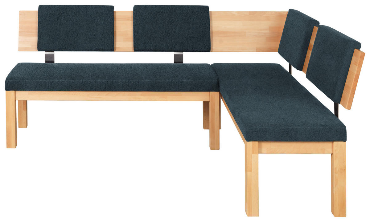 ECKBANK 200/160 cm  in Anthrazit, Buchefarben  - Anthrazit/Buchefarben, Natur, Holz/Textil (200/160cm) - Cantus