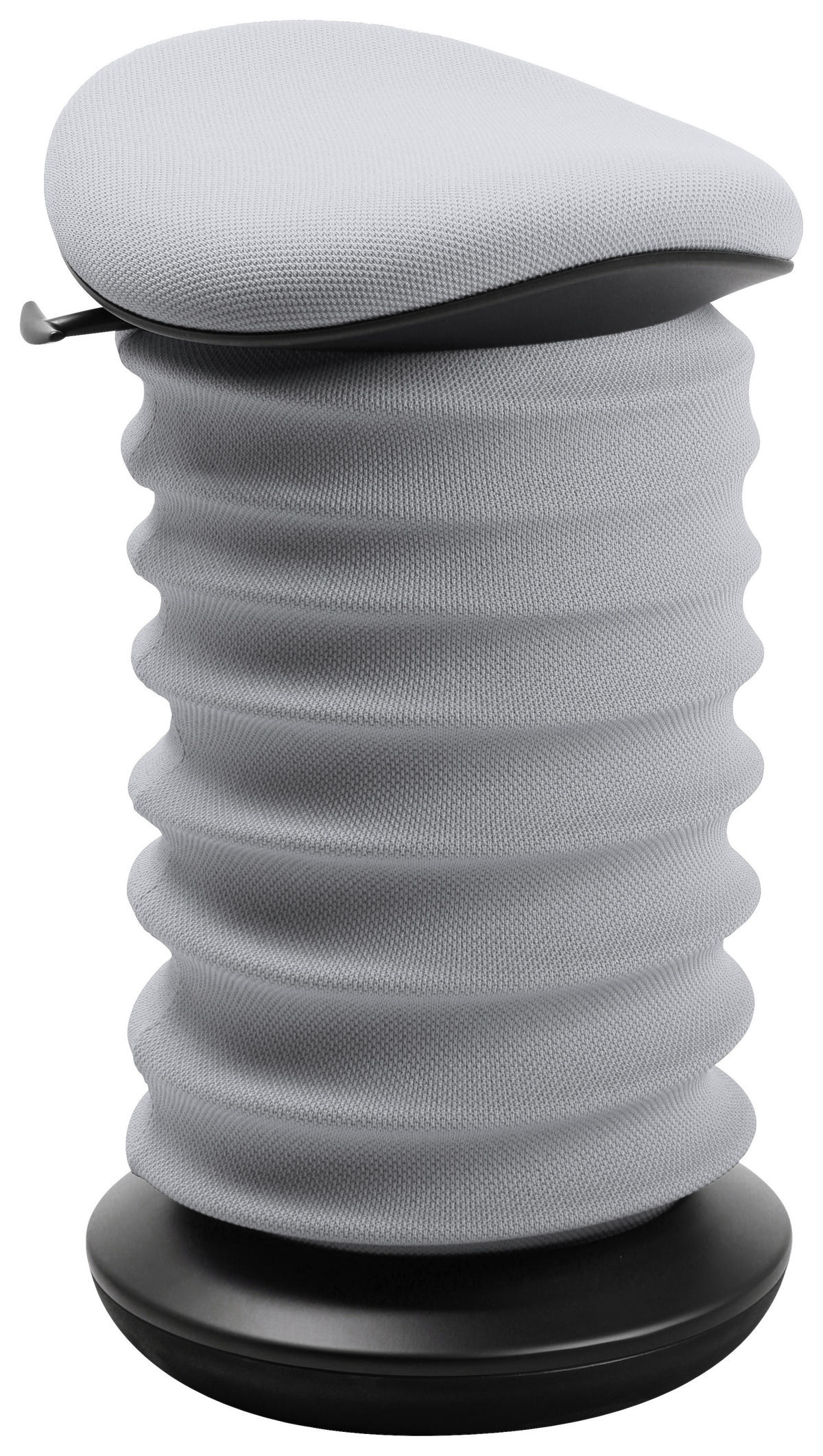 BÜROHOCKER Schwarz, Grauweiß  - Grauweiß/Schwarz, Design, Kunststoff/Textil (37,5/53-64/36cm) - Topstar