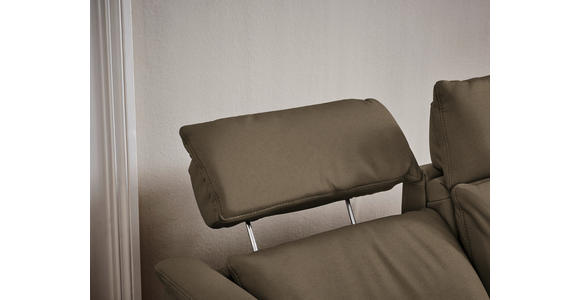 TRAPEZSOFA in Echtleder Hellbraun  - Hellbraun/Schwarz, KONVENTIONELL, Leder/Metall (221/103/95cm) - Dieter Knoll