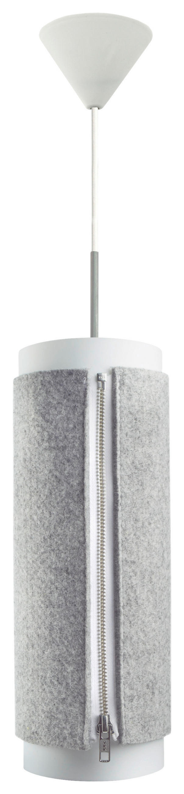 HÄNGELEUCHTE 19/19/52 cm   - Grau, Basics, Kunststoff/Textil (19/19/52cm) - Kayoom