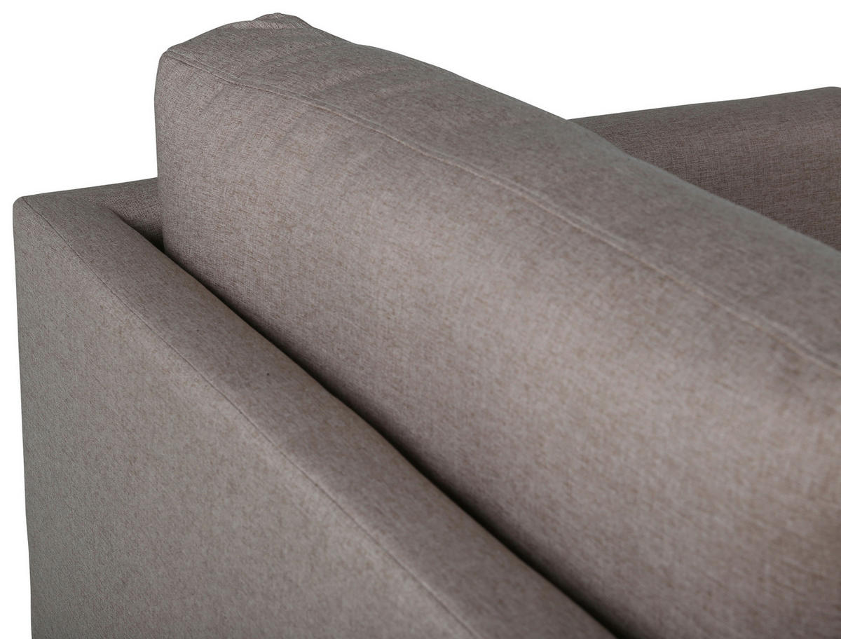 3-SITS SOFFA i textilväv brun, svart  - brun/svart, Design, metall/textil (260/78/80cm) - Livetastic