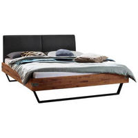 BETT 140/200 cm  in Anthrazit, Braun, Akaziefarben   - Anthrazit/Braun, Modern, Holz/Textil (140/200cm) - Hasena