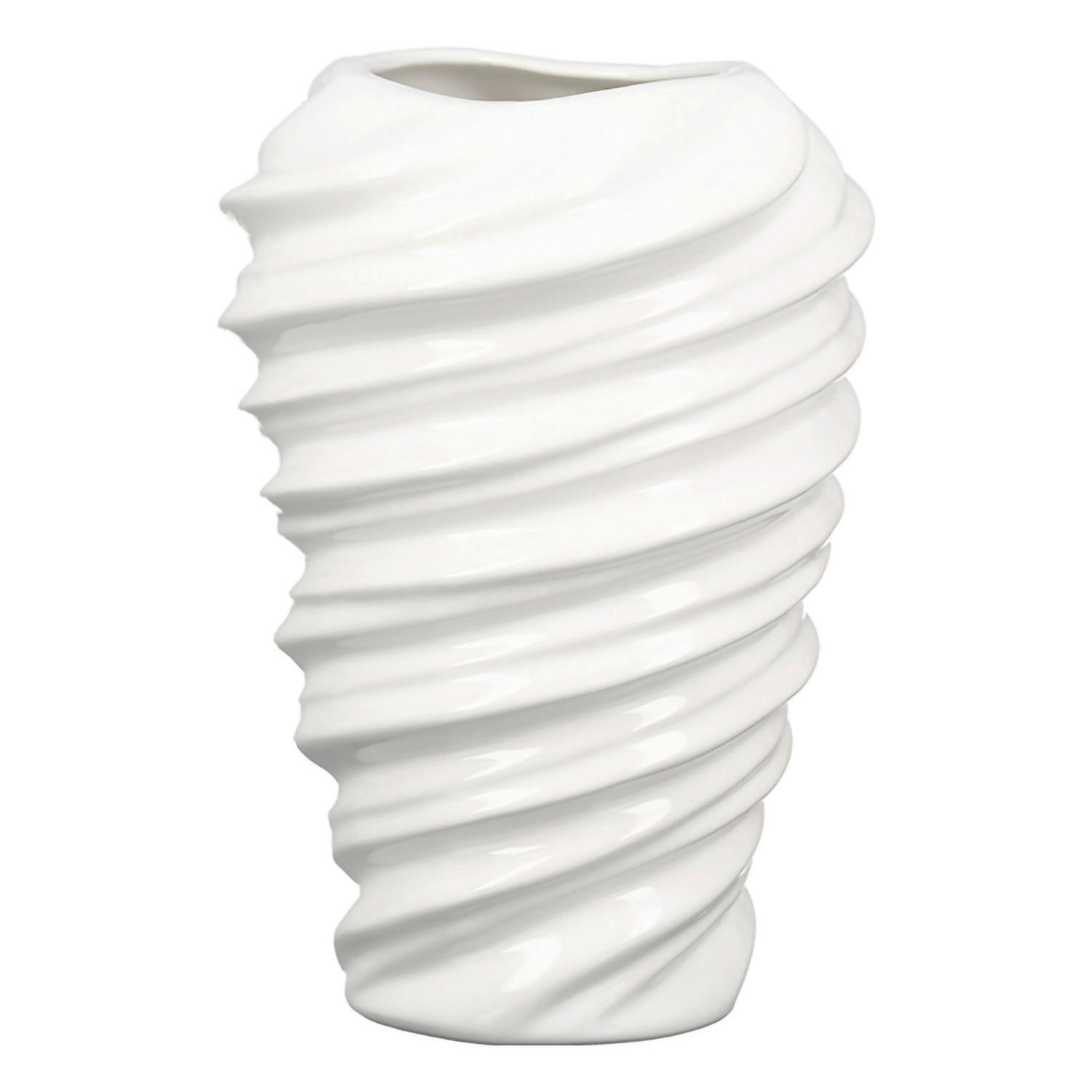 XXXLutz Vase Twist Weiß 27 cm