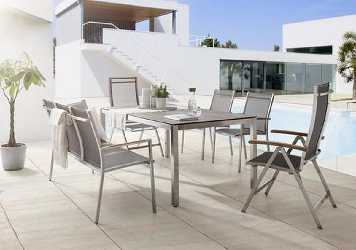 GARTENTISCHPLATTE 160/90/1,3 cm Kunststoff  - Anthrazit, Design, Kunststoff (160/90/1,3cm) - Zebra 