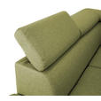 ECKSOFA inkl. Funktionen Grün Webstoff  - Silberfarben/Grün, Design, Textil/Metall (226/257cm) - Xora