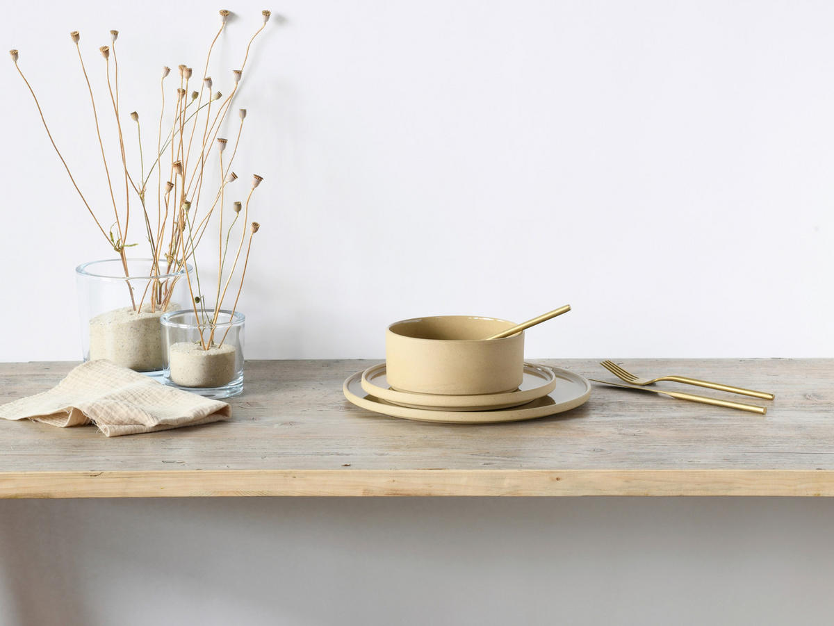 MÜSLISCHALENSET Futuro 4-teilig  - Hellbraun, Basics, Keramik (14/14/6cm) - Creatable