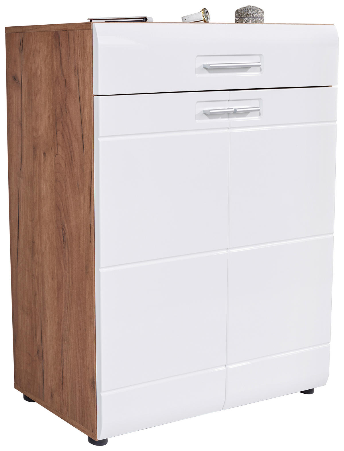 ORMAR ZA OBUĆU  bijela, boje hrasta  drvni materijal     - bijela/boje hrasta, Design, drvni materijal/plastika (85/98,6/37,1cm) - Xora