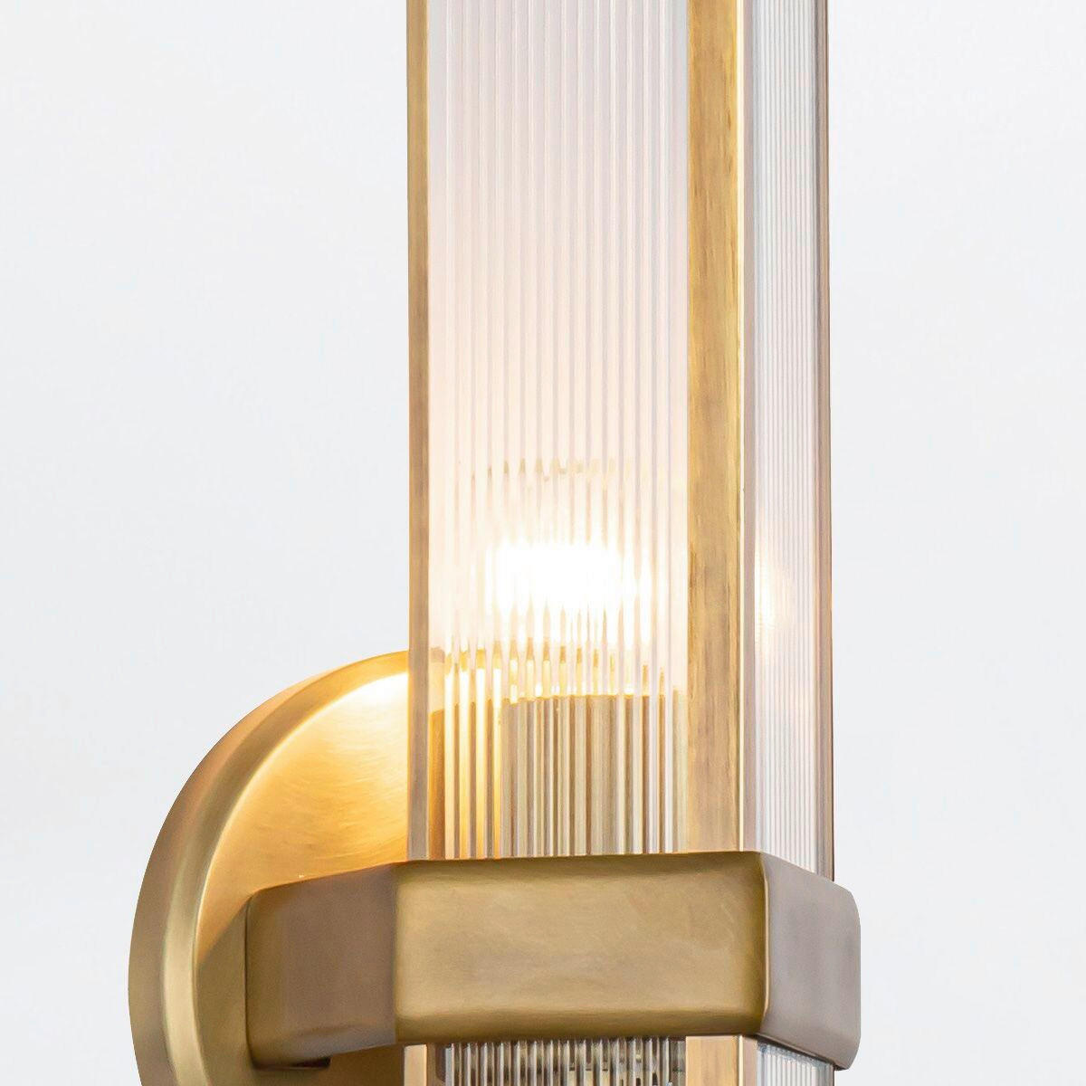 WANDLEUCHTE Alora   - Messingfarben, KONVENTIONELL, Glas/Metall (38,5/9,5/10,5cm) - Elstead Lighting