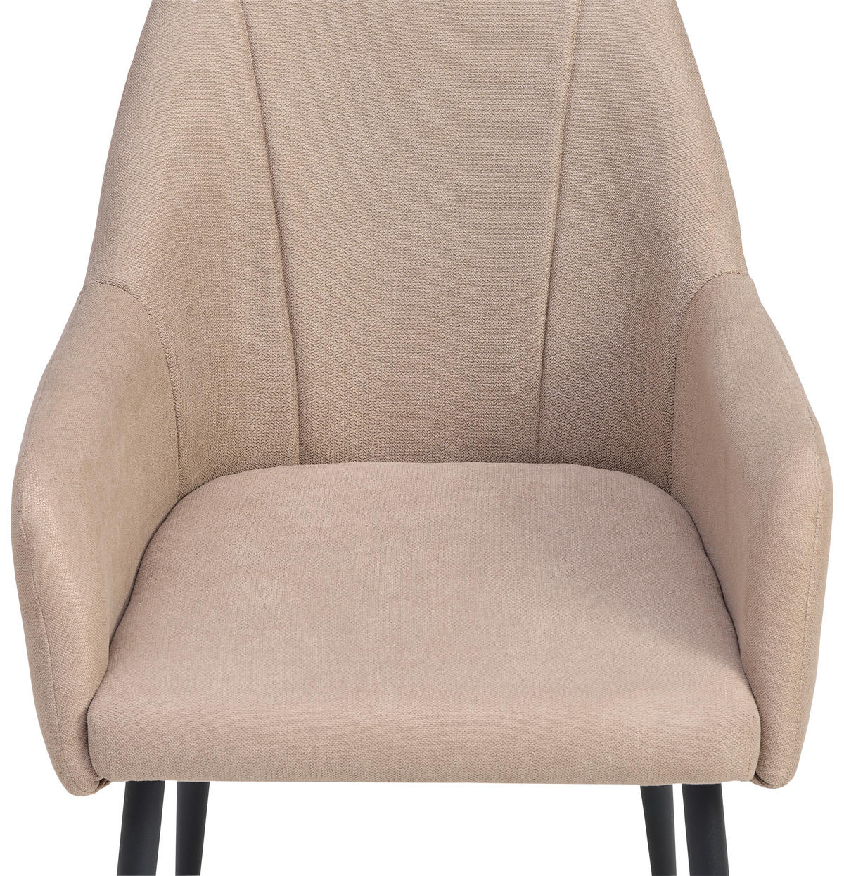 ARMLEHNSTUHL  in Eisen Webstoff  - Schwarz/Cappuccino, LIFESTYLE, Textil/Metall (56/87/60cm) - MID.YOU