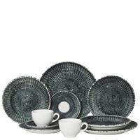 KOMBISERVICE Dunkelblau Sandora - Darkblue 10-teilig 2 Personen  - Dunkelblau, Trend, Keramik (29/30,5/32,7cm) - Thomas