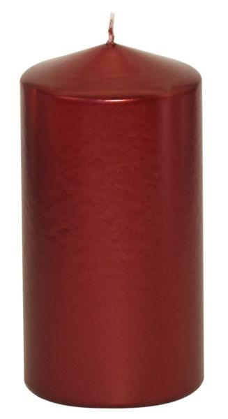 STUMPENKERZE  - Dunkelrot, KONVENTIONELL (7,7cm) - Steinhart