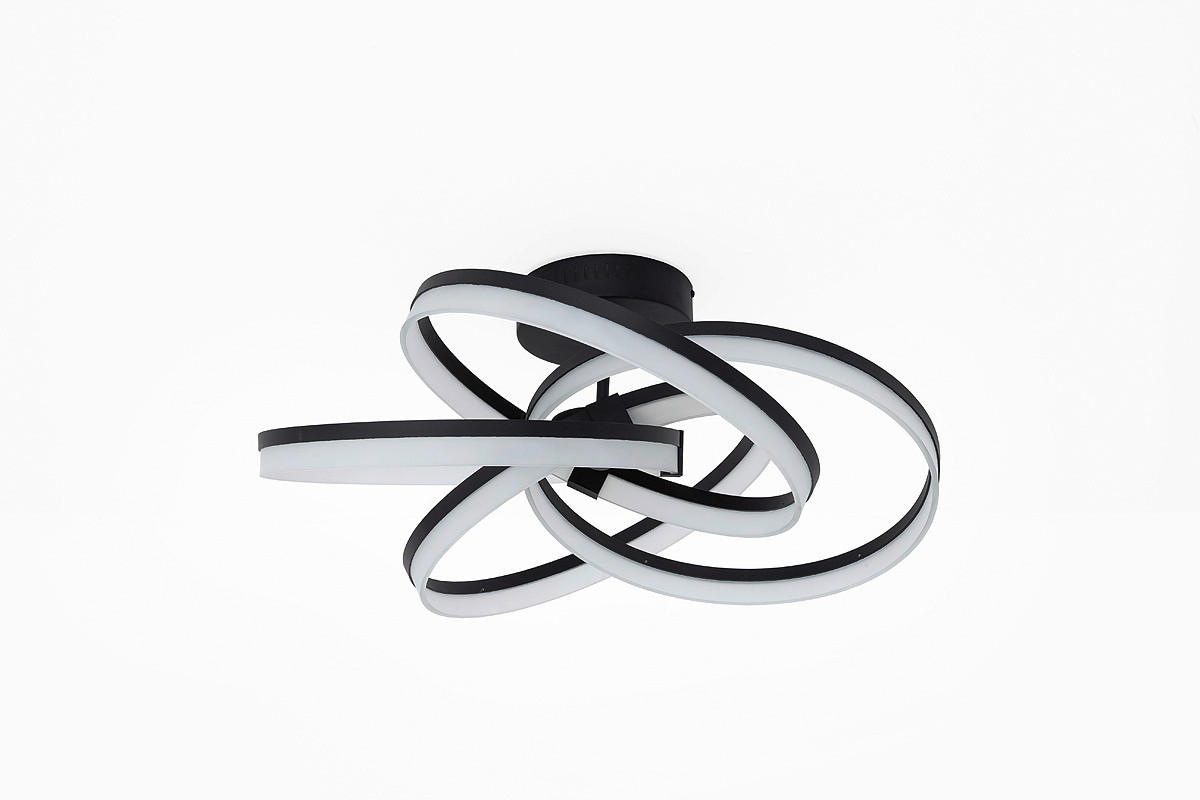 LED-DECKENLEUCHTE 65/27 cm   - Schwarz, Basics, Kunststoff (65/27cm) - Schöner Wohnen