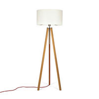 STEHLEUCHTE  50/150/50 cm   - Eichefarben/Creme, MODERN, Naturmaterialien/Holz (50/150/50cm)