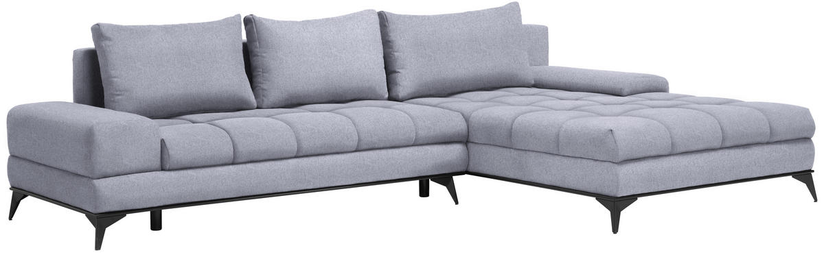 ROHOVÁ SEDACIA SÚPRAVA, textil, svetlosivá - čierna/svetlosivá, Design, kov/textil (315/212cm) - Carryhome