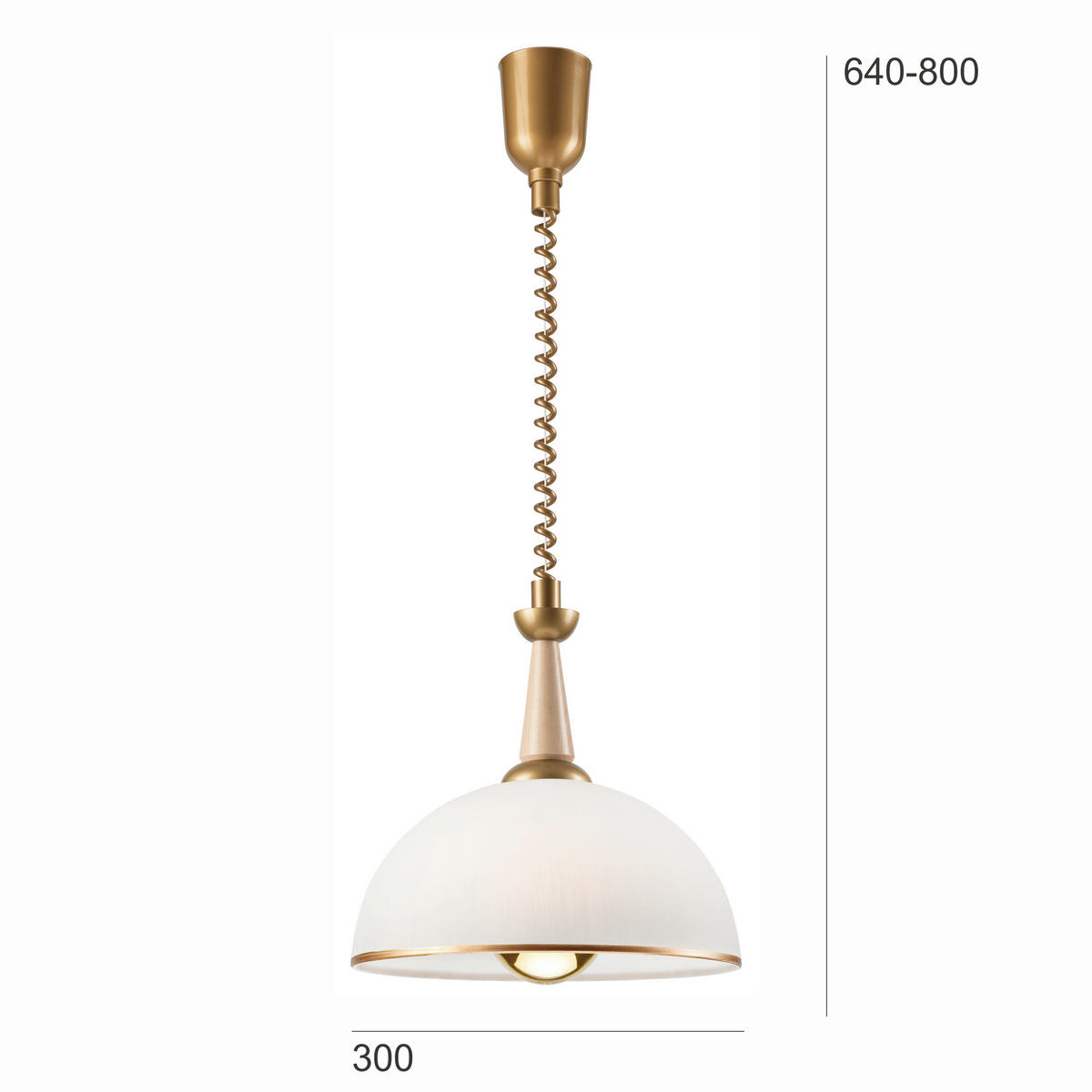 HÄNGELEUCHTE 30/64 cm  - Kieferfarben, KONVENTIONELL, Glas/Holz (30/64cm)