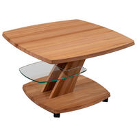 BEISTELLTISCH in Holz, Glas 70/70/47-64 cm  - Kernbuche, Modern, Glas/Holz (70/70/47-64cm) - Venda