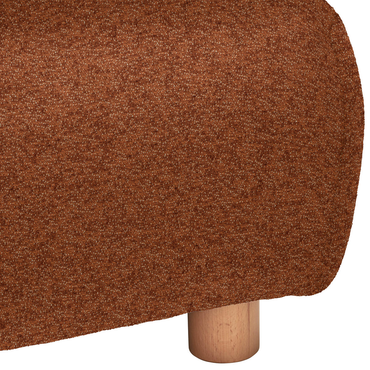 ECKSOFA in Velours Terracotta  - Buchefarben/Terracotta, Design, Holz/Textil (329/150cm) - Lomoco