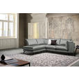 ECKSOFA Grau Samt  - Schwarz/Grau, Design, Textil/Metall (200/241cm) - Carryhome