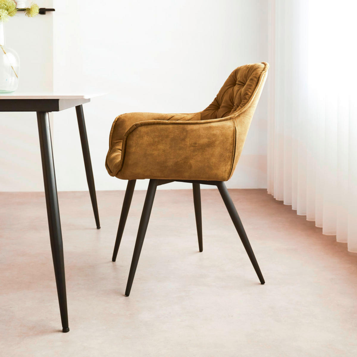 SADA ŽIDLÍ S PODRUČKAMI 2 kusy - černá/zelená, Moderní, kov/textil (54/86/53cm) - MID.YOU