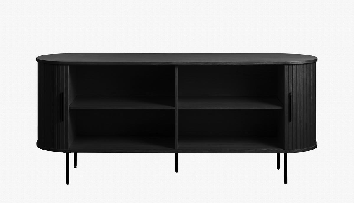 SIDEBOARD Schwarz  180/76/45 cm  - Schwarz, Trend, Holz/Holzwerkstoff (180/76/45cm) - Xora