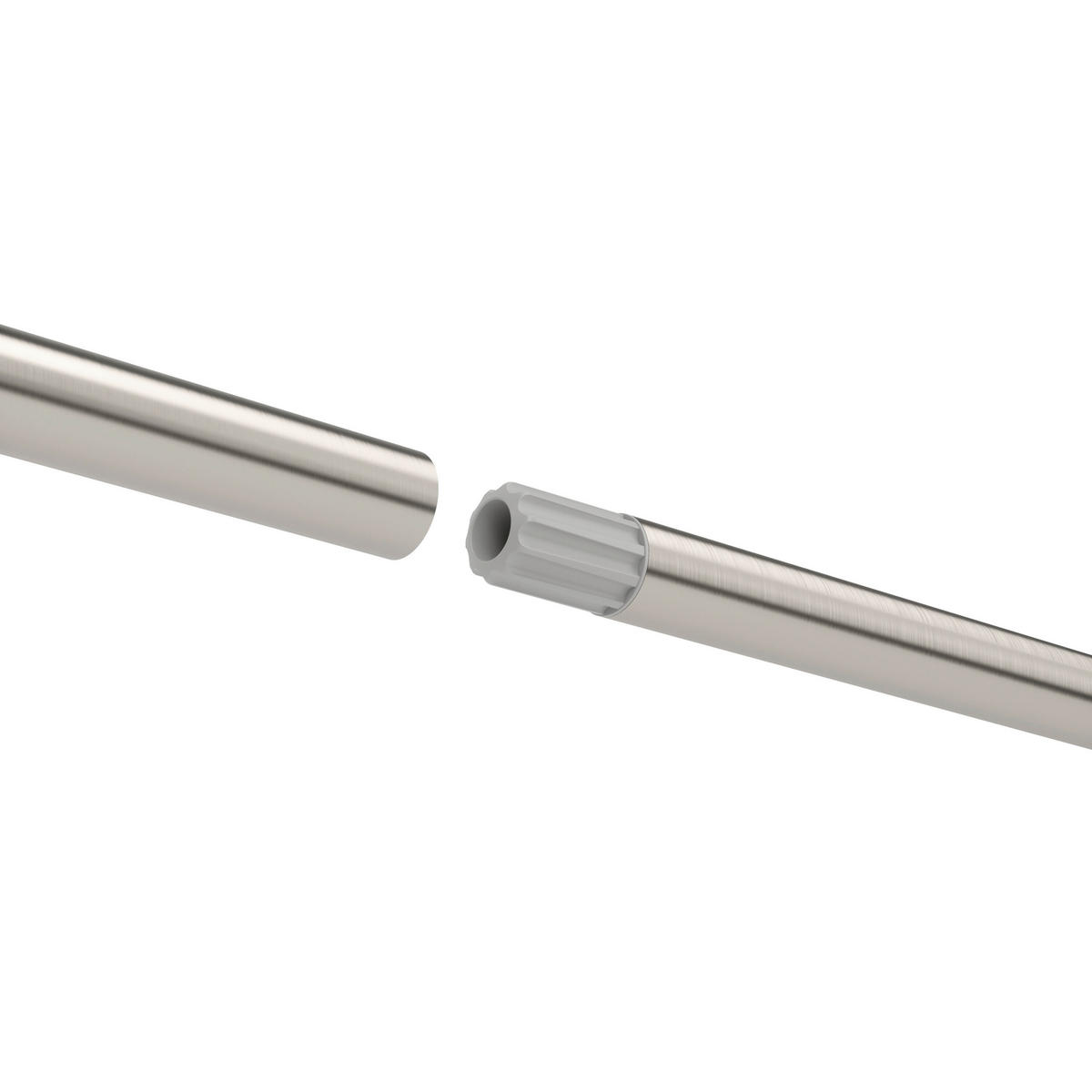 VORHANGSTANGENSET  168-325 cm  - Nickelfarben, KONVENTIONELL, Kunststoff/Metall (168-325cm) - Umbra