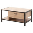 COUCHTISCH 92/55/44 cm rechteckig Anthrazit, Eichefarben  - Eichefarben/Anthrazit, Design, Holzwerkstoff/Metall (92/55/44cm) - Carryhome