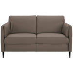 2,5-SITZER Latina in Echtleder Braun   - Schwarz/Braun, Design, Leder/Metall (164/84/99cm) - Dieter Knoll