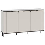 SIDEBOARD  in 136,8/82/35,2 cm  - Kaschmir/Schwarz, MODERN, Holzwerkstoff/Kunststoff (136,8/82/35,2cm) - Carryhome