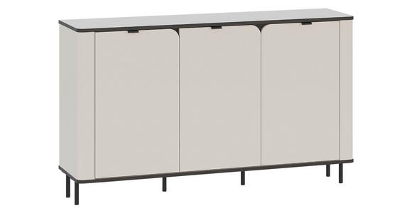 SIDEBOARD  in 136,8/82/35,2 cm  - Kaschmir/Schwarz, MODERN, Holzwerkstoff/Kunststoff (136,8/82/35,2cm) - Carryhome
