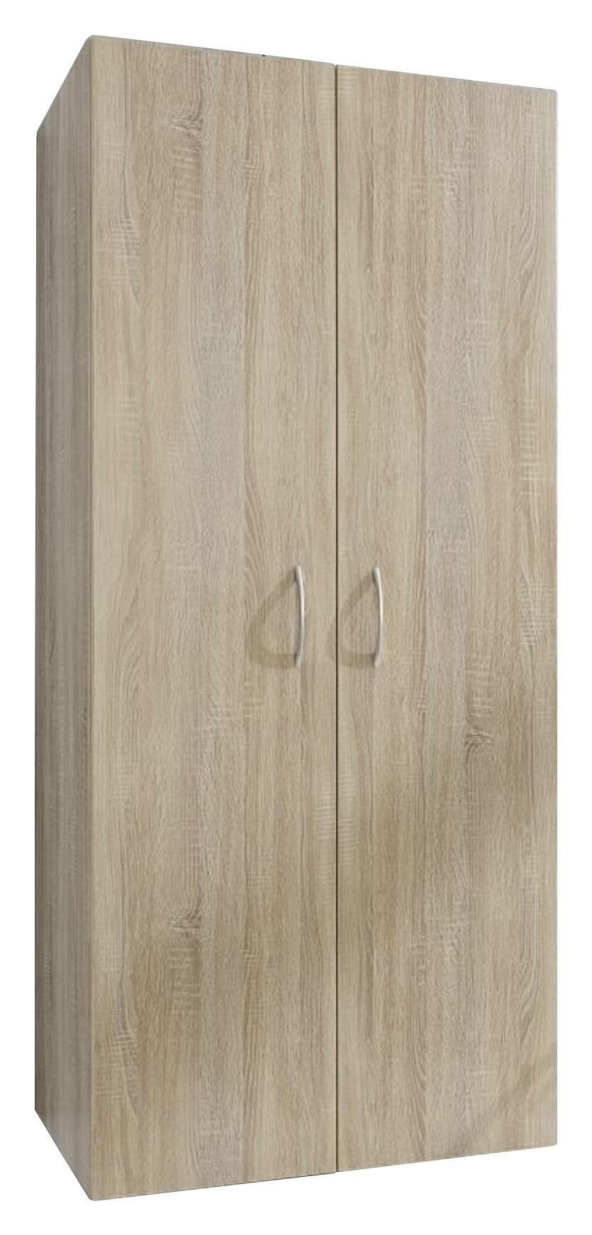 MEHRZWECKSCHRANK 70/185/40 cm in Eichefarben - Eichefarben/Alufarben, KONVENTIONELL, Holzwerkstoff/Kunststoff (70/185/40cm) - Xora