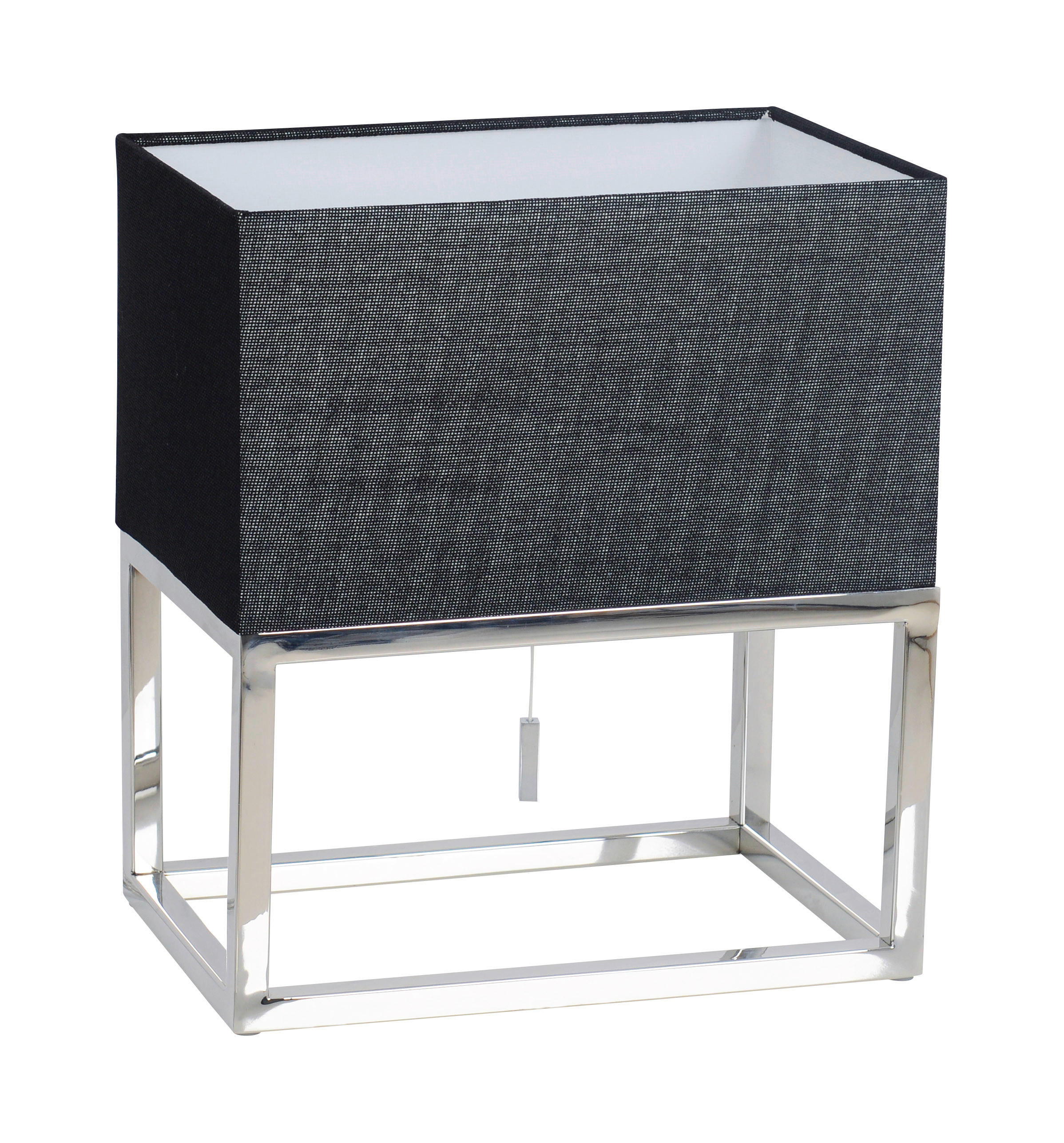 TISCHLEUCHTE 30/19/34 cm   - Schwarz, Design, Kunststoff/Textil (30/19/34cm) - Näve